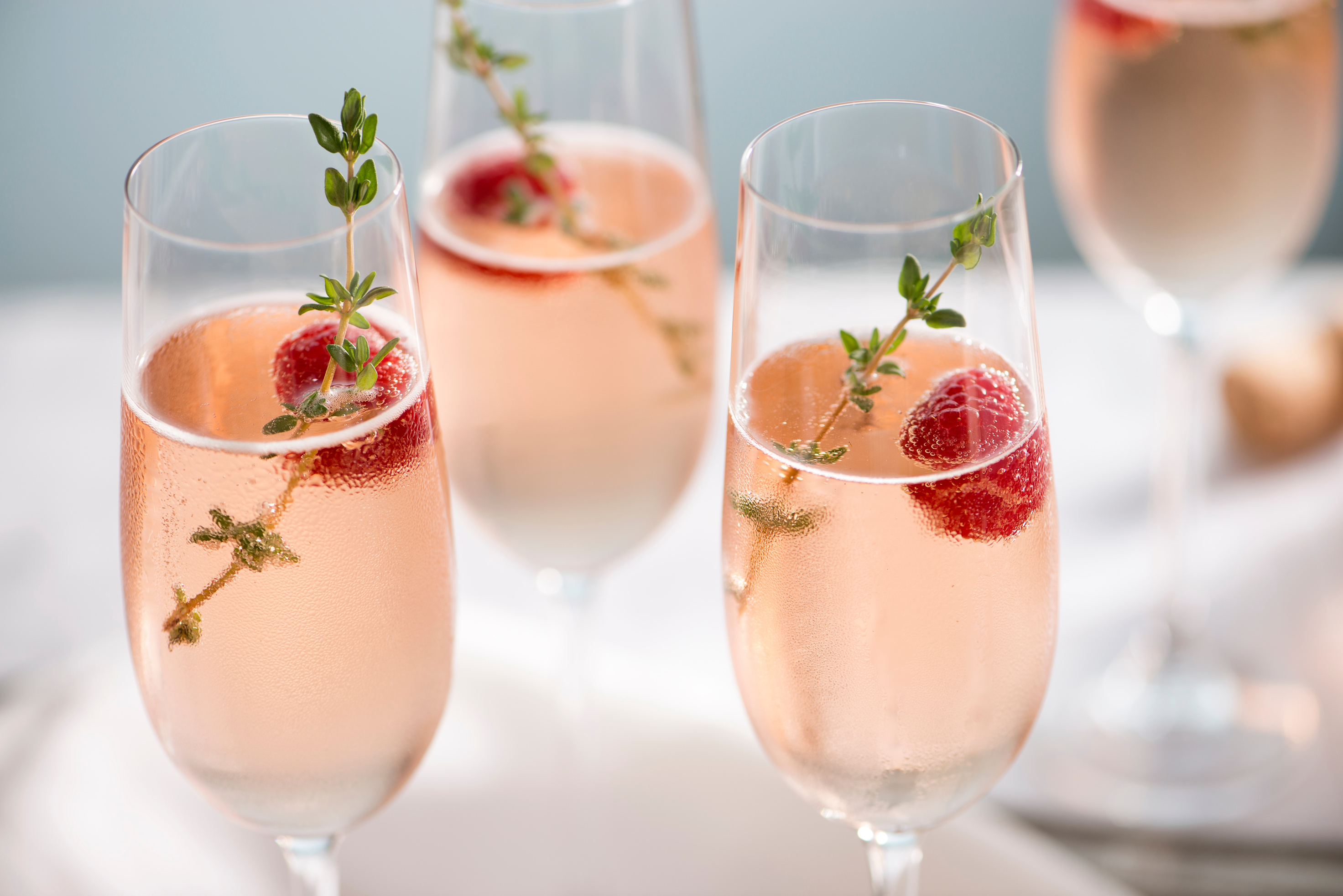 Rose Champagne Cocktails